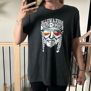 Men's Black Graphic Tee with Retro Sunglasses Print